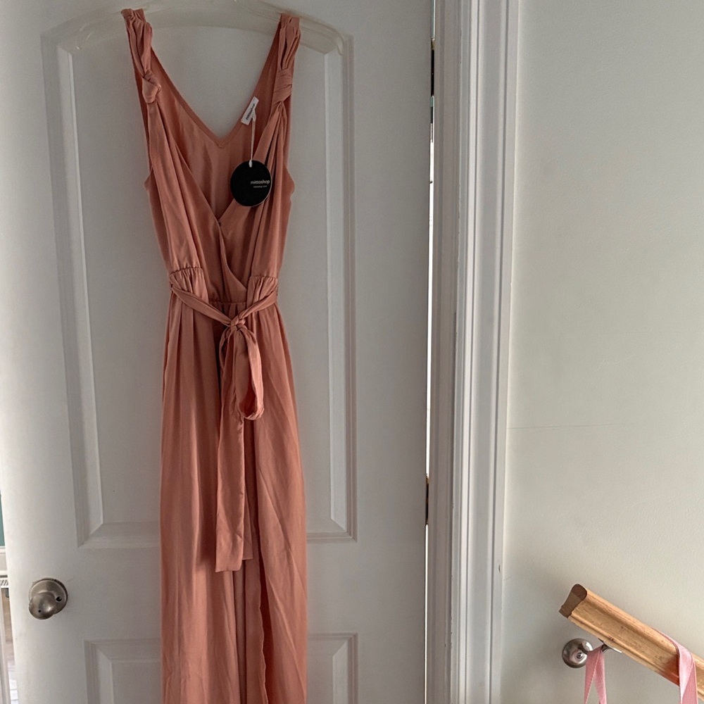 Mittoshop Coral Maxi Dress with Tie Waist